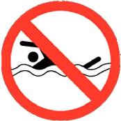 Verboden zwemmen
